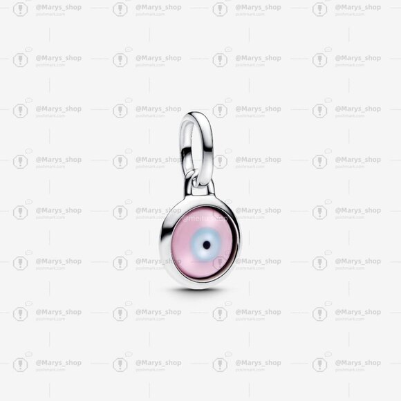 Pandora Engravable Evil Eye Murano Glass Mini Dangle Charm - Picture 1 of 2